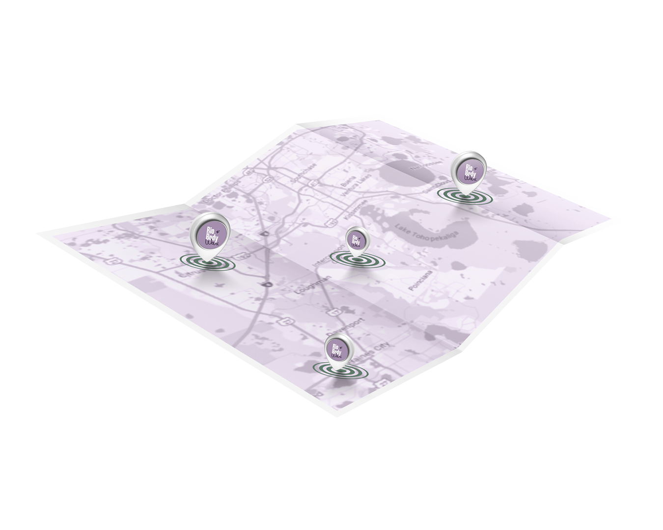 Map with Rio Body Wax locations
